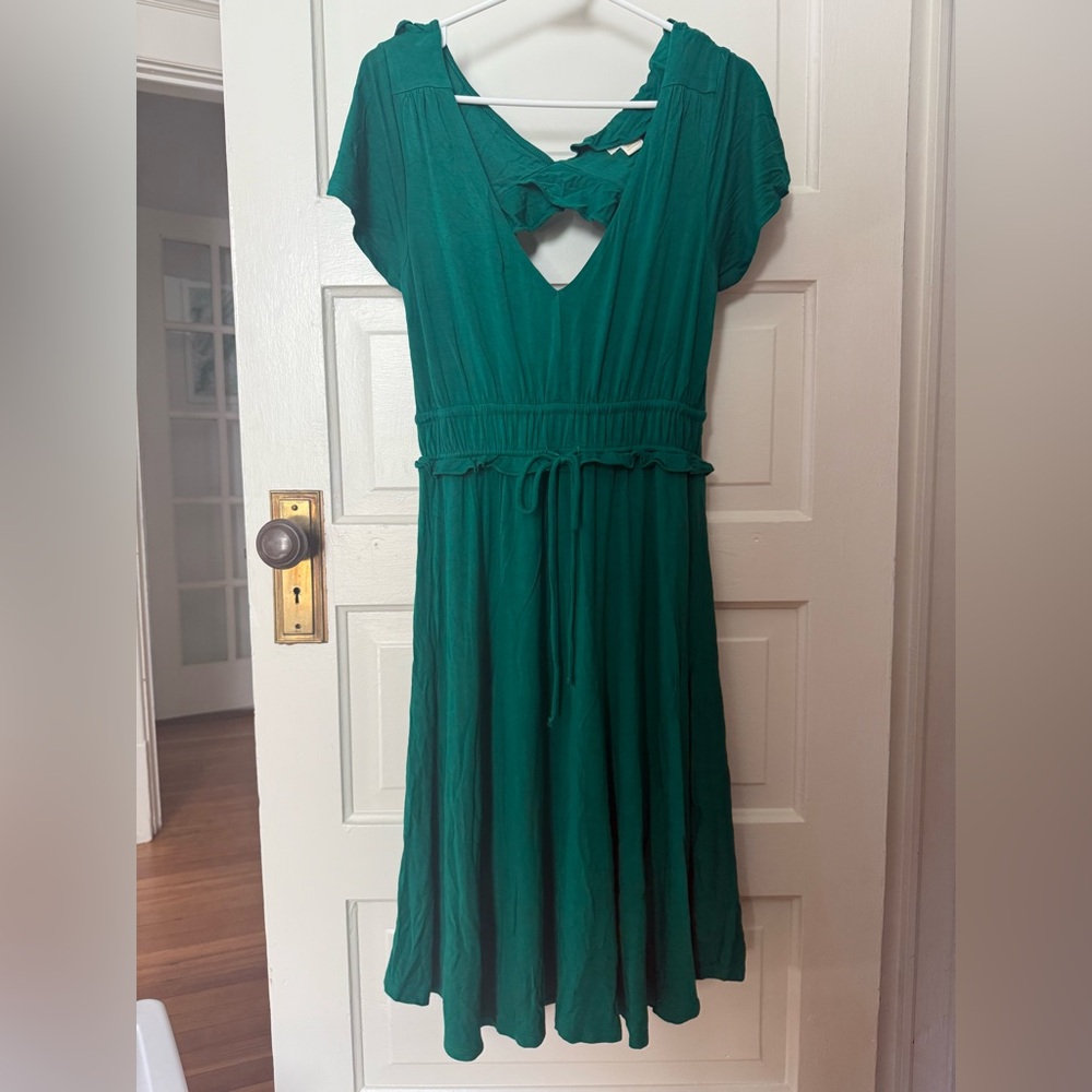 Anthropologie Maeve Green Dress size Medium